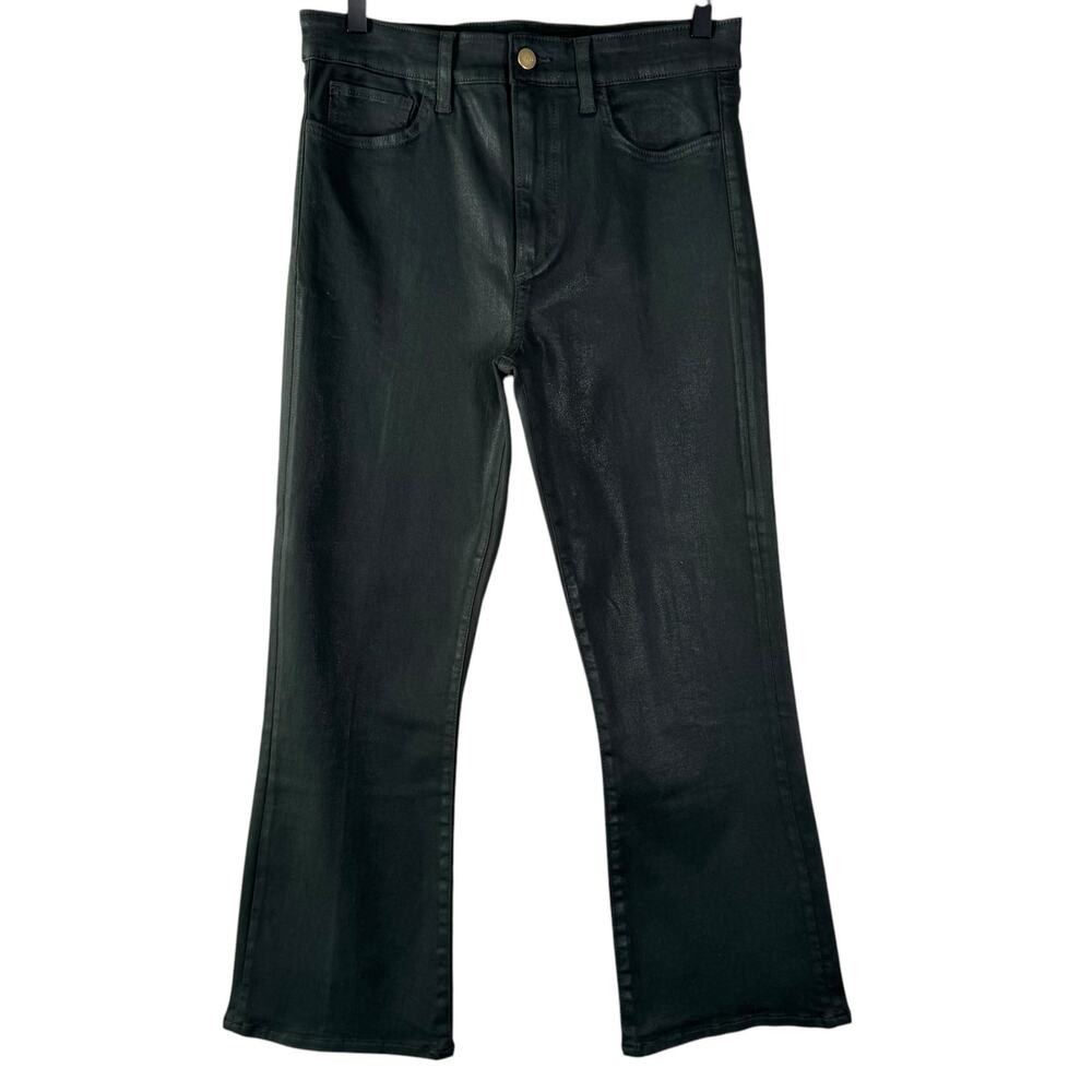 Joe's Jeans Women's Green High Rise Stretch Crop Coated Bootcut Jeans Size 8